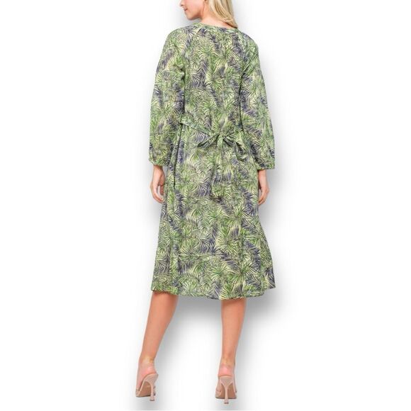 RAJ L.A Women’s Elisa Printed Dress in the Size Large in Sea Green/Eminence - Picture 4 of 6